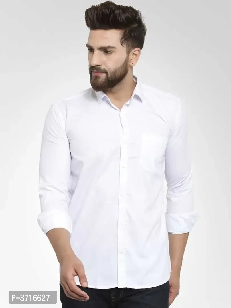 Cotton white shirt for men