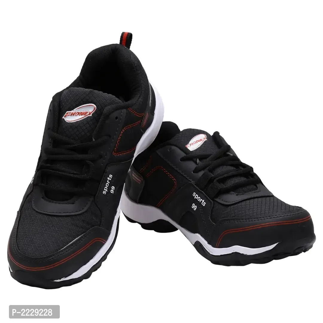 Black sports shoes for men