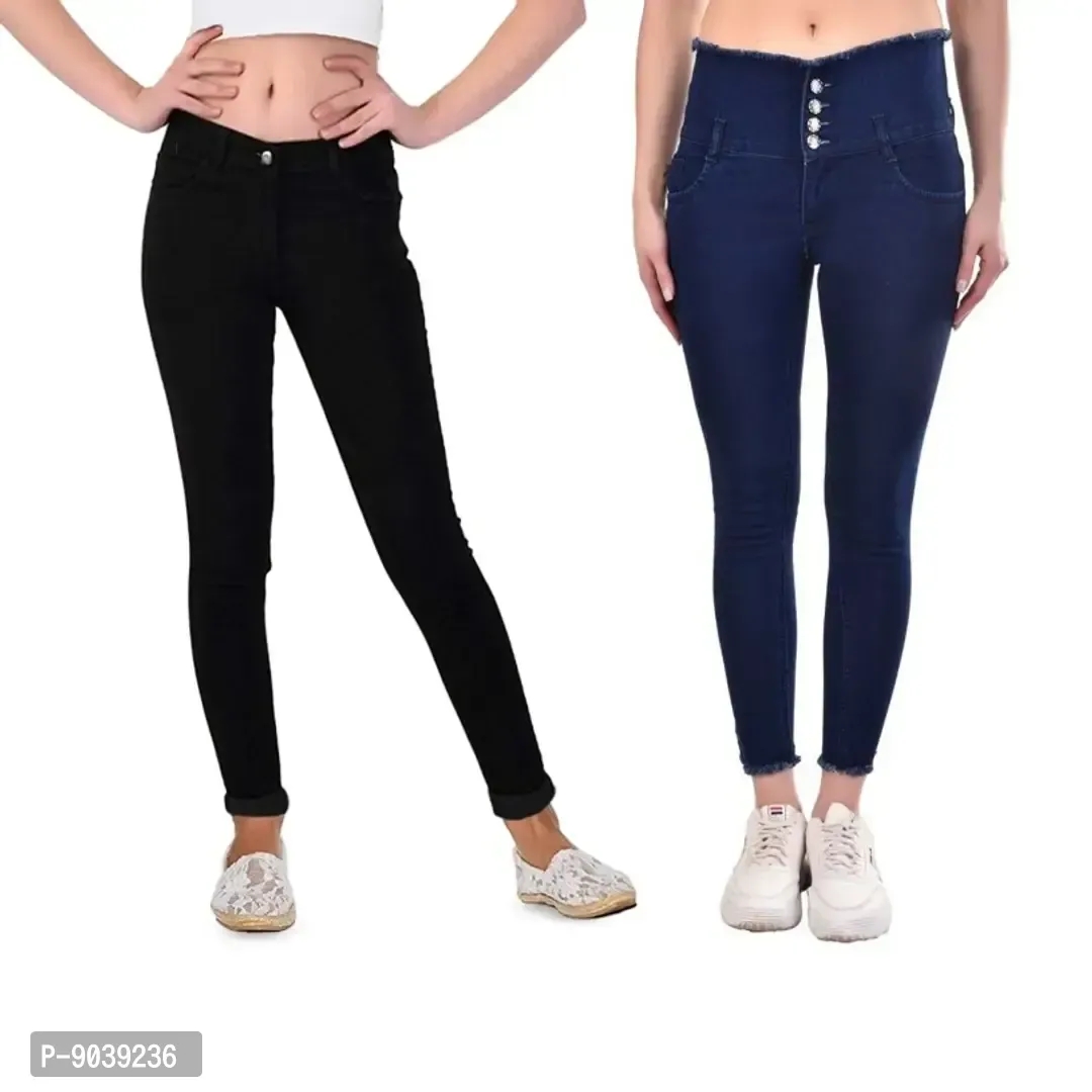 Black jeans for women pack of 2