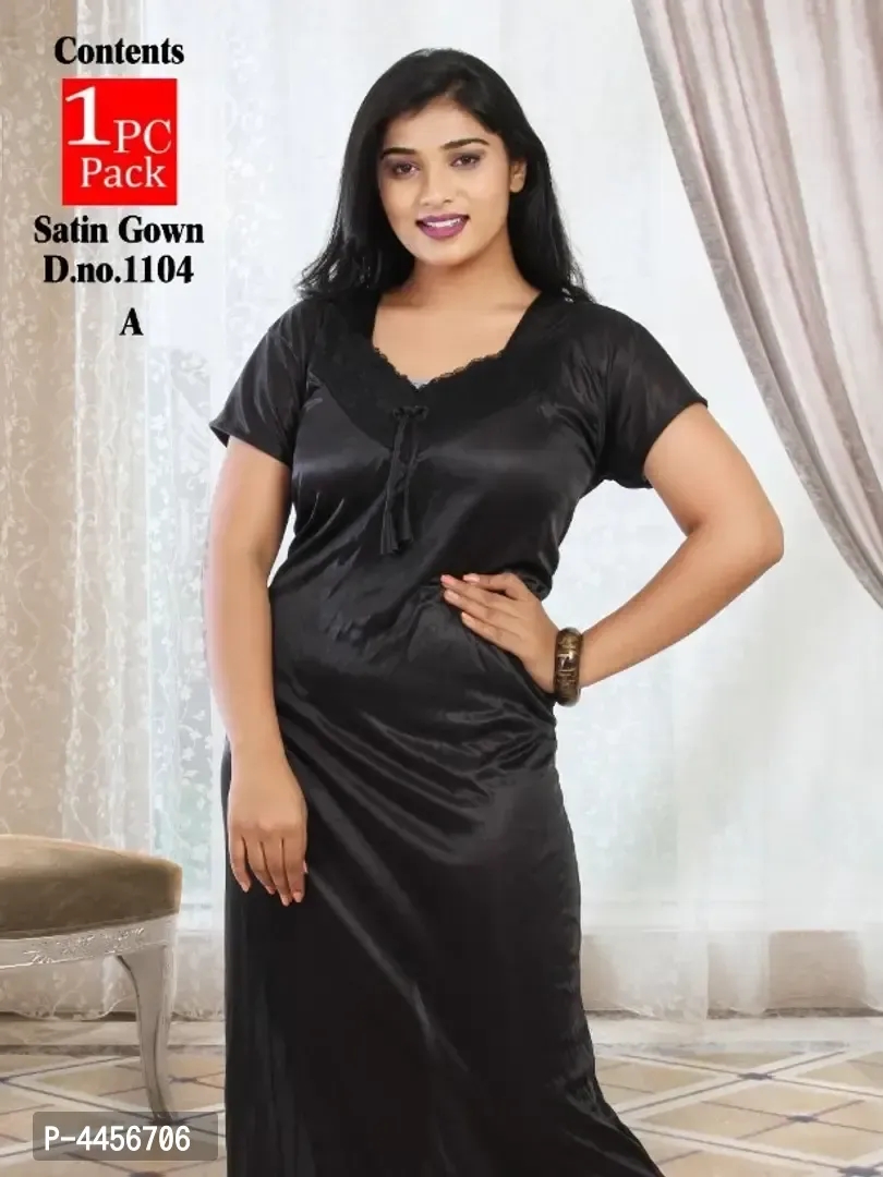 Night black dress material