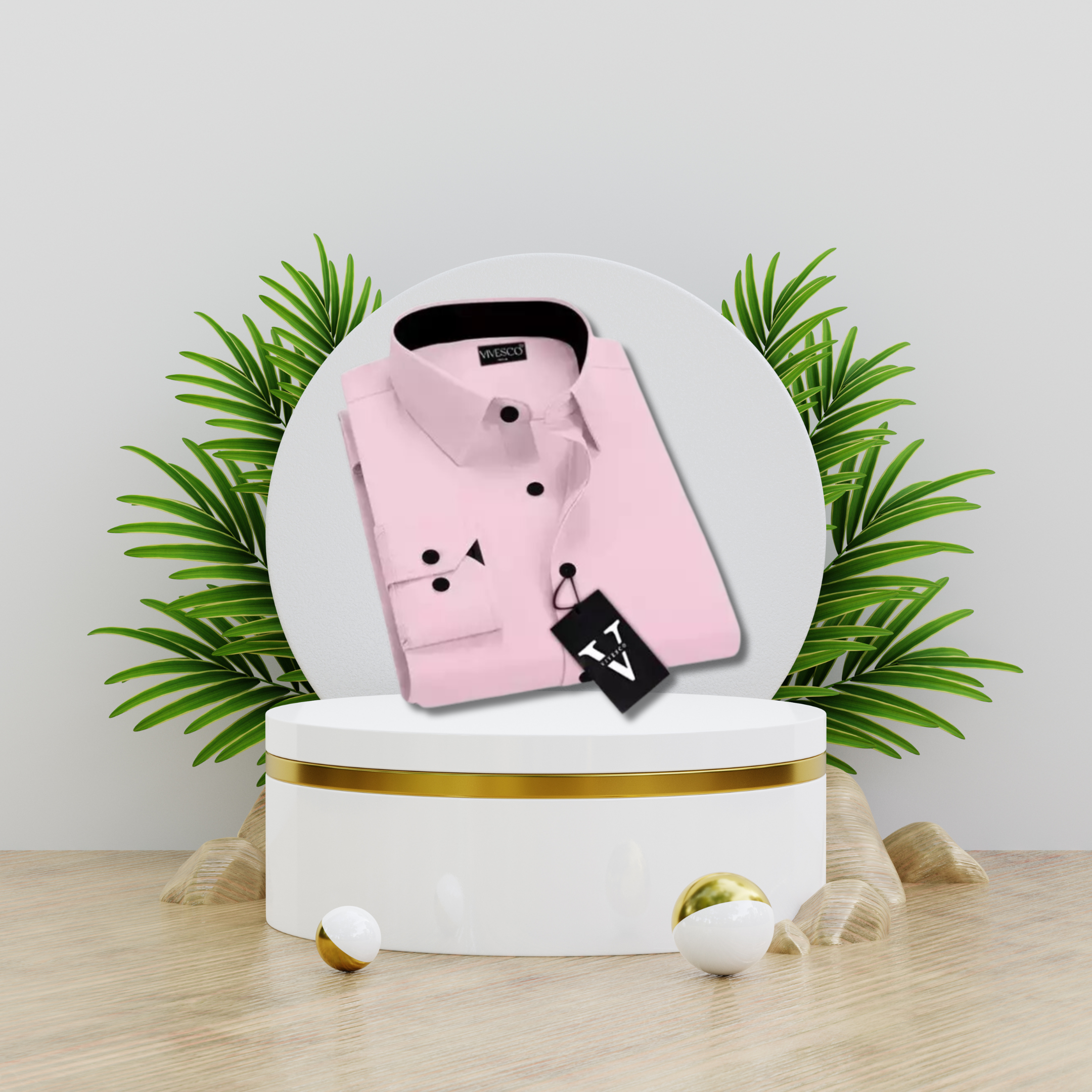 Pink Shirt for men cotton blended