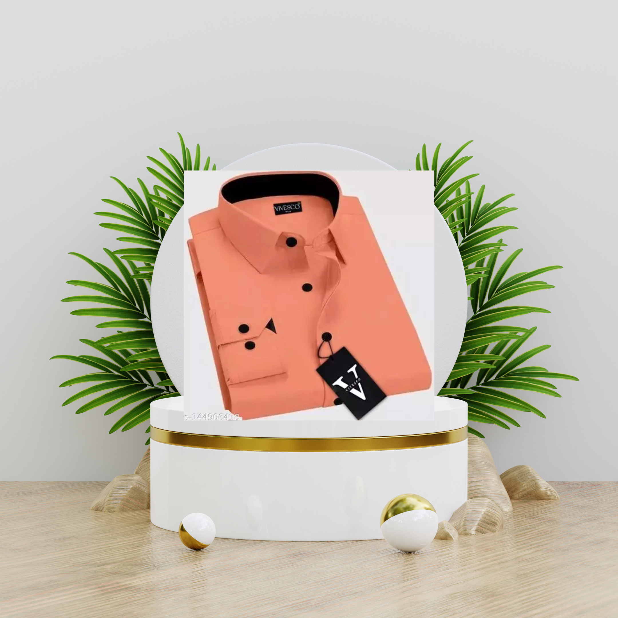 Cream shirt for men cotton blended