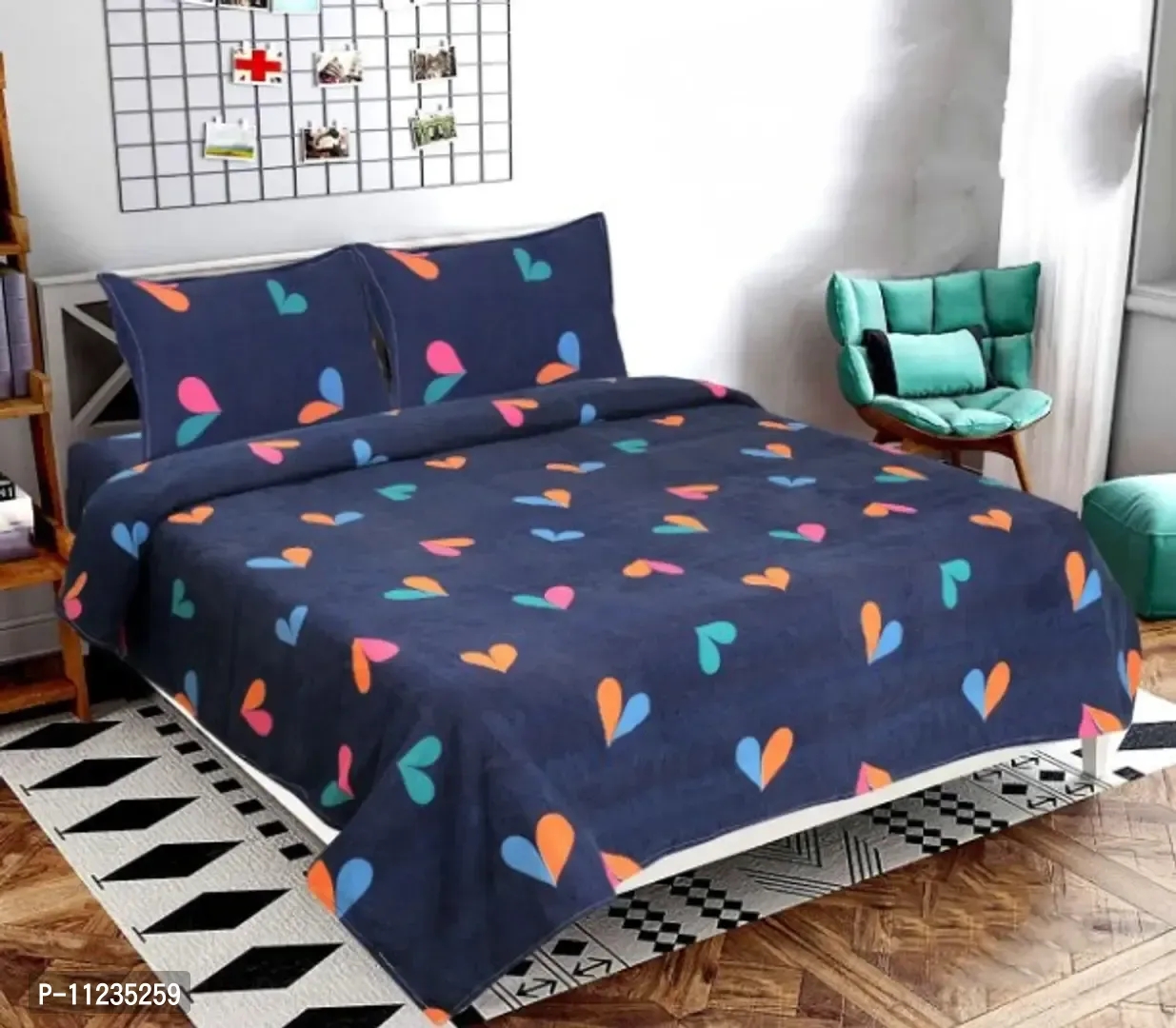 Dubble bed bedsheet .